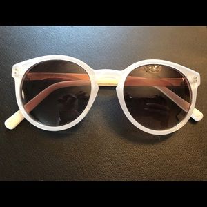 Ann Taylor Loft White & Gold Sunglasses